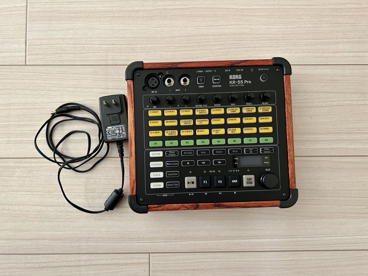 KORG KR-55 Pro リズムマシン ドラムマシン コルグ 中古 電源アダプター付き_画像1