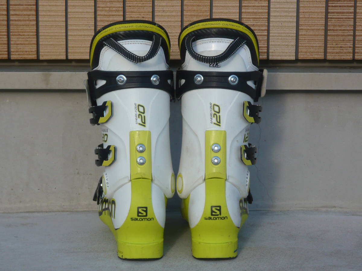 3**** быстрое решение!SALOMON/ Salomon лыжи ботинки X-MAX120 белый / желтый 27.0cm/27.5cm 315mm