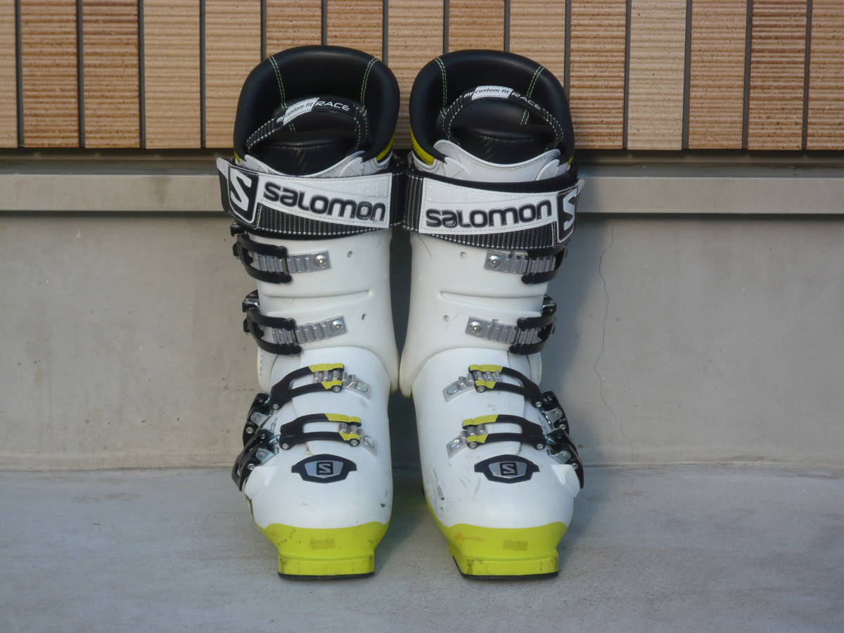 3**** быстрое решение!SALOMON/ Salomon лыжи ботинки X-MAX120 белый / желтый 27.0cm/27.5cm 315mm