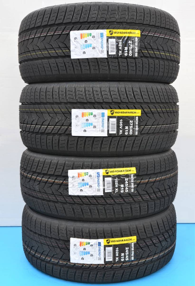 245/45R19 x2本 275/40R19 x2本 2023年製造 ロードマーチ ウインター / スタッドレス 4本セット / ベンツ S クラス W222 用 W223 にも_画像1