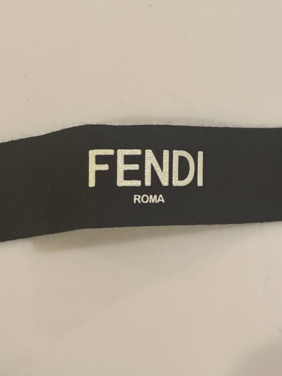 FENDI リボン　　60cm 黒白　幅約2cm_画像1