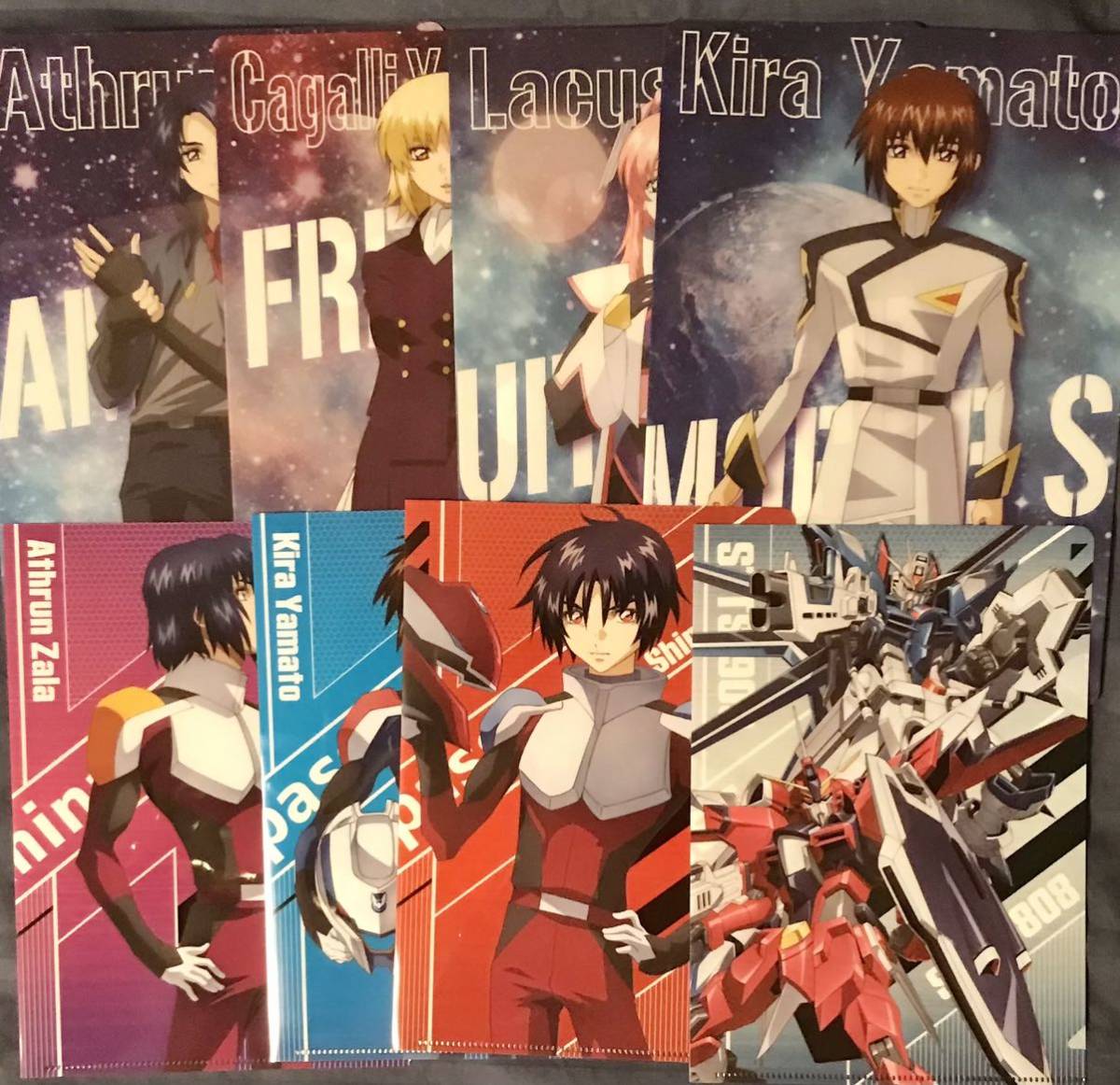 ♪ 機動戦士ガンダム シードフリーダム B5マルチシート/A5クリアファイル セブン限定 全8種8枚セット 送料無料_画像1