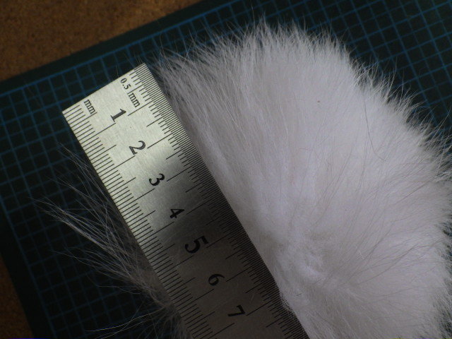 af201 FOX (arctic fox) tail　大容量　フォックステール　ナチュラル　ホワイト　 LLパック_画像2