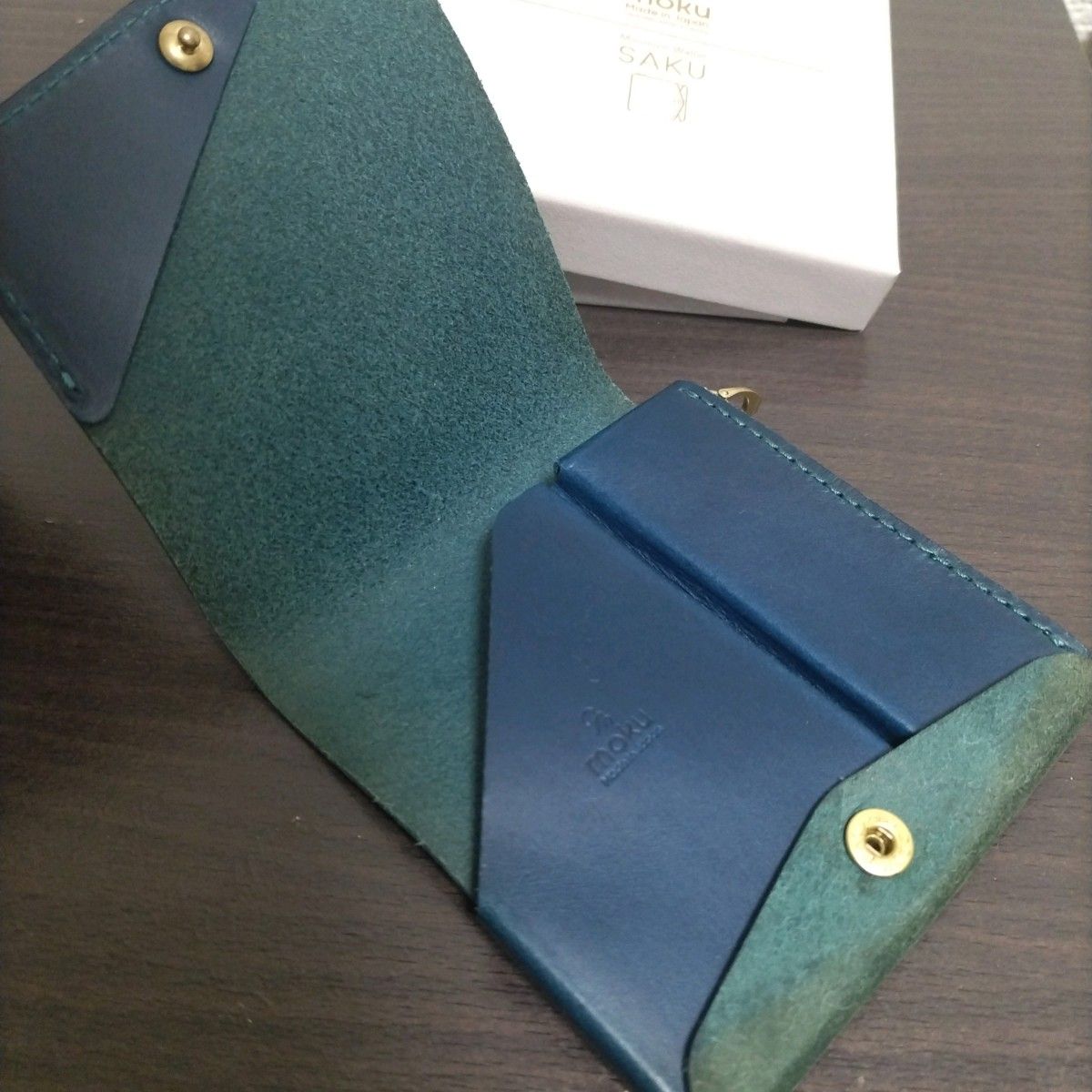 新品 moku 小さく薄い財布 Saku ver 2 財布 ウォレット ブルー 新品 moku 小さく薄い財布 Saku ver 2 財布 ウォレット ブルー