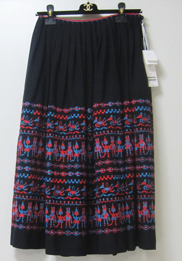  new goods tag attaching mina perhonen 2023-24aw fun skirt size 38 color dark navy 83,600 jpy ( tax included ) fan 