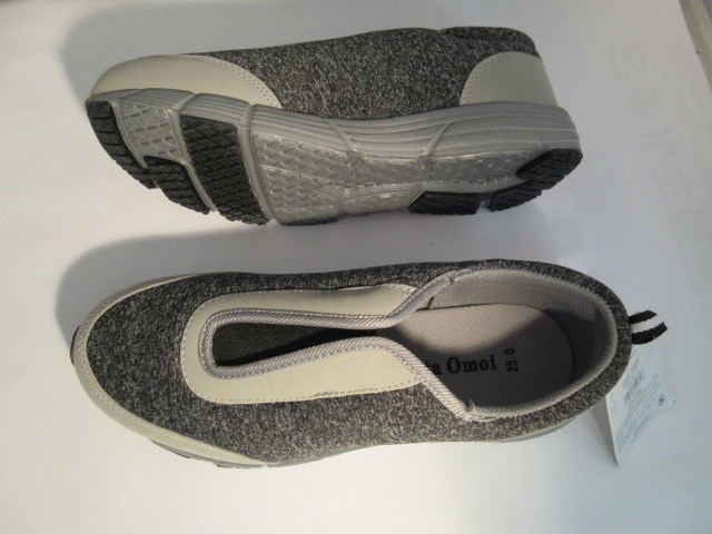 25,5 men's walking slip-on shoes shoes new you ..MC2932 gray color ....! put on footwear ...! low repulsion insole entering .. landing! Y3300