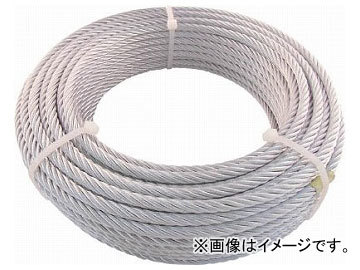 トラスコ中山 JIS規格品メッキ付ワイヤロープ（6×19）φ6mm×10m JWM-6S10(7599480)_画像1