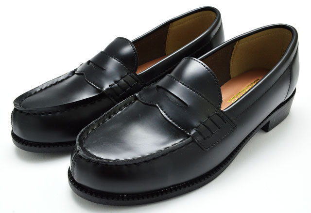  new goods lady's Loafer 48 black 23.5cm Kids lady's coin Loafer formal shoes shoes school commuting going to school 