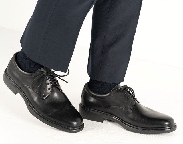 新品 ドクターアッシー DR6046 黒 25.5cm メンズビジネスシューズ ひも靴 紳士靴 靴 4E幅広 撥水加工 プレーントゥ Dr. ASSY