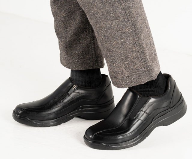 新品 ドクターアッシー DR8015 黒 25cm メンズビジネスシューズ メンズウォーキングシューズ 紳士靴 靴 4E幅広 ファスナー Dr. ASSY