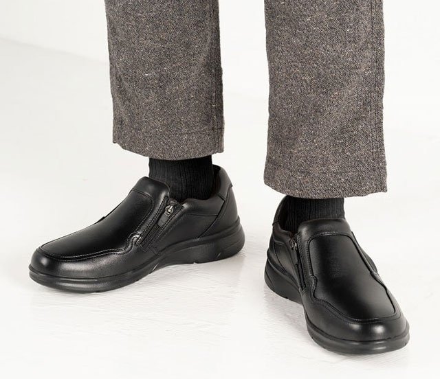 新品 ドクターアッシー DR8017 黒 24.5cm メンズビジネスシューズ メンズウォーキングシューズ 紳士靴 靴 4E幅広 ファスナー Dr. ASSY_画像1