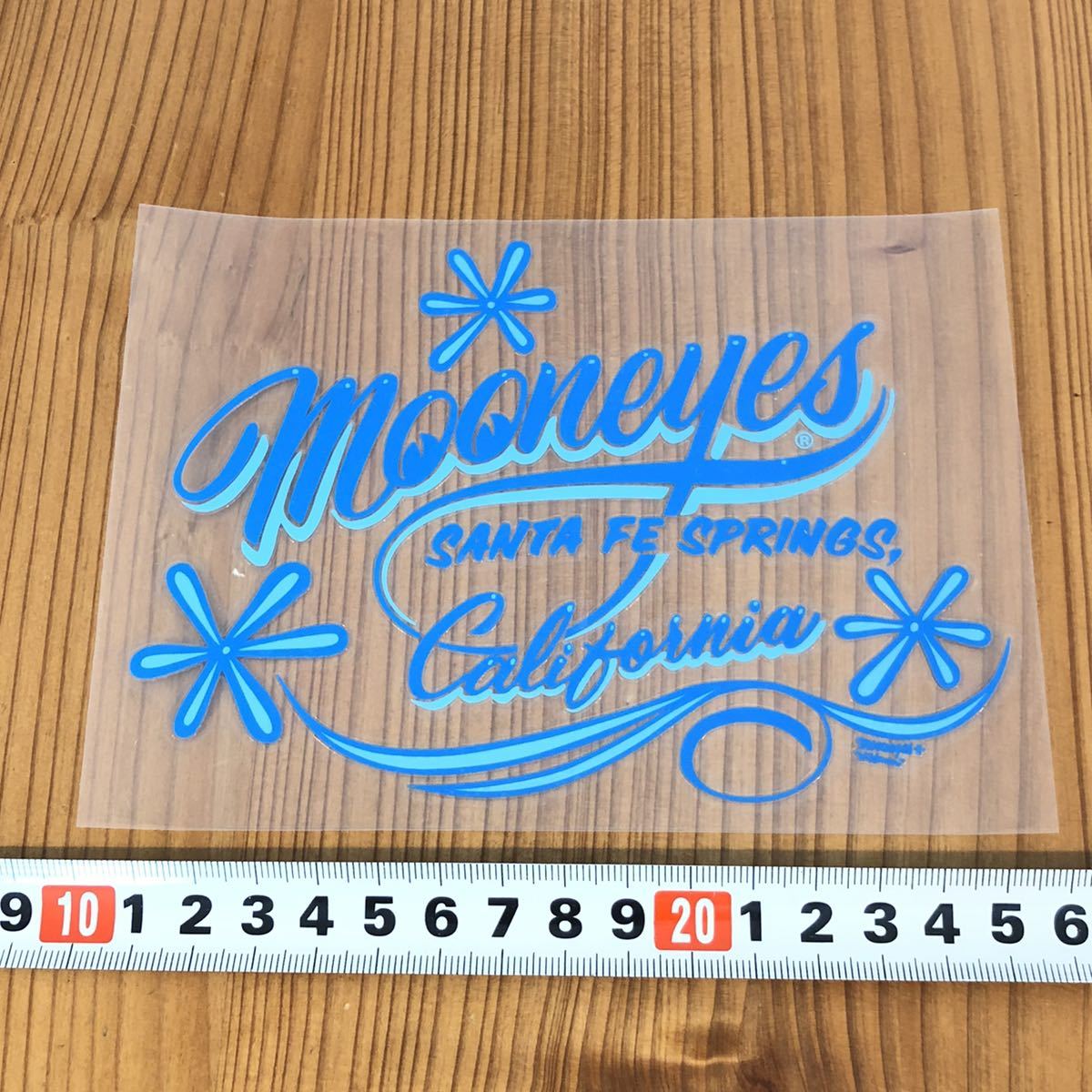 MOONEYES California デカール ピンストライプ ステッカー 青 ムーンアイズ moon eyes カリフォルニア ピンスト ブルー シール ステッカーの画像4