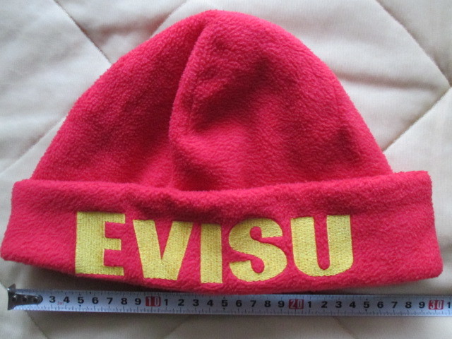 ●●●●●EVISU エヴィス フリースキャップ 赤系●●●●●_画像1