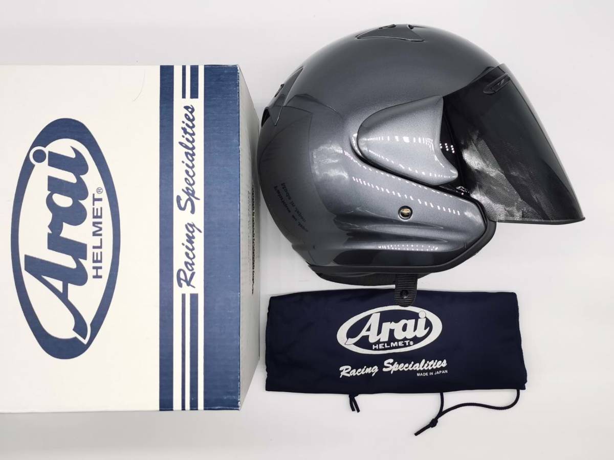 【良品】Arai アライ SZF グレー ジェットヘルメット Yahoo!オークション - ARAI アライ SZ-F アルミナグレー SZF