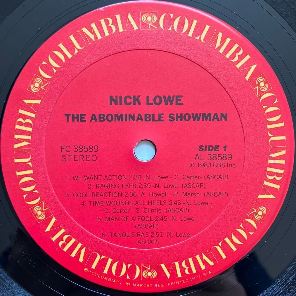 US盤◆美品 LP◆Nick Lowe (ニック・ロウ)「the abominable showman(ショウマンの悲劇)」◆1983年 FC38589◆Pop Rockの画像4