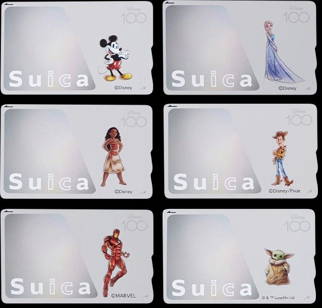 Disney100>記念Suica(カード6枚&アクリルフレームセット Disney100>記念Suica(カード6枚&アクリルフレームセット