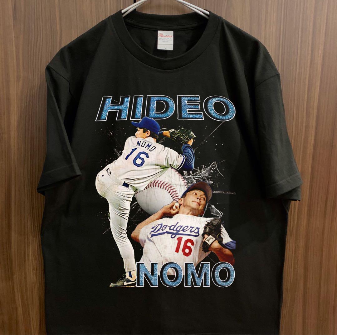 野茂英雄 ドジャース Tシャツ 野球 ブラック vintage_画像2