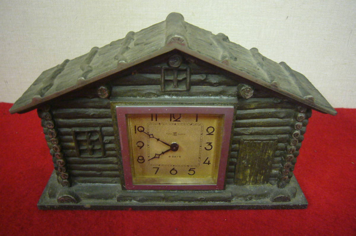 TOYO CLOCK ゼンマイ 手巻置時計 置時計 ずっしり重い時計 横約24cm 高さ約14.5cm ジャンク扱い アンティーク時計の画像1