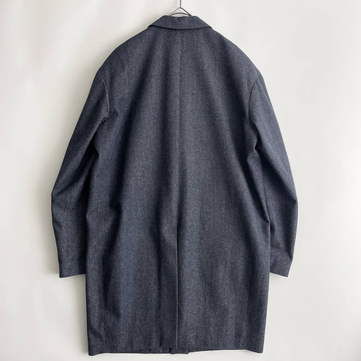 [ ultimate beautiful goods ]MARKAWARE -MINIMALIST COAT- size/3 (tb)ma-ka wear Mini ma list coat Denim wool Cesta - wool jacket 