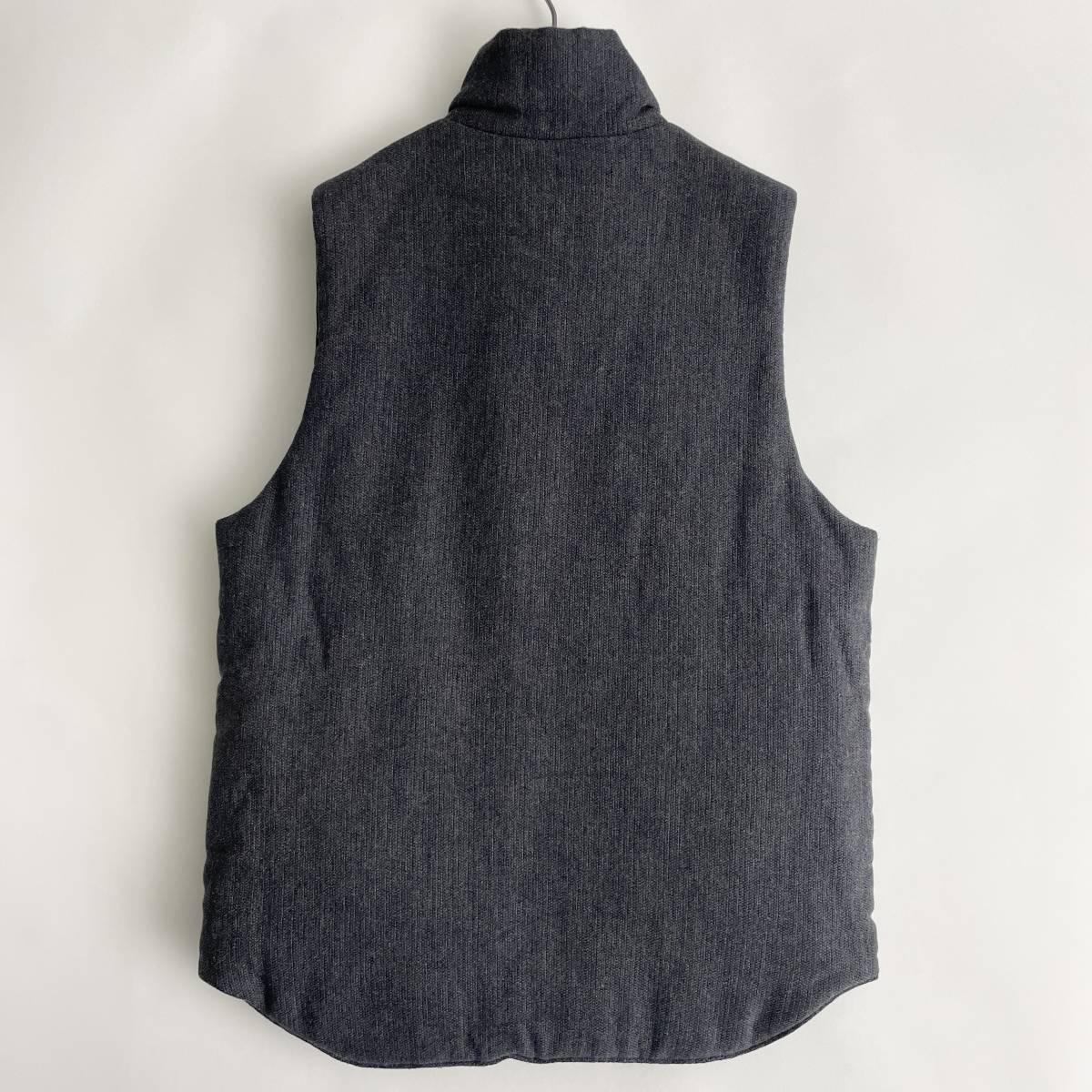 A VONTADE size/S (iz) アボンタージ リバーシブル 中綿 ベスト ジレ ウール コットン ナイロン グレー ネイビー 日本製 JAPAN vest