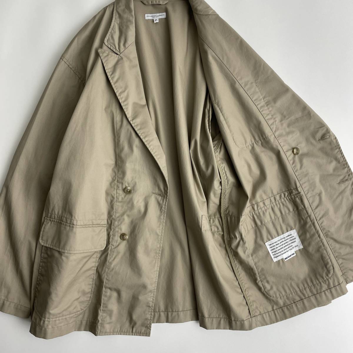 ENGINEERED GARMENTS -DL Jacket- size/M (v) Loiter ダブル ロイター ジャケット 大きめ ワイド アウター ベージュ USA製 アメリカ_画像7