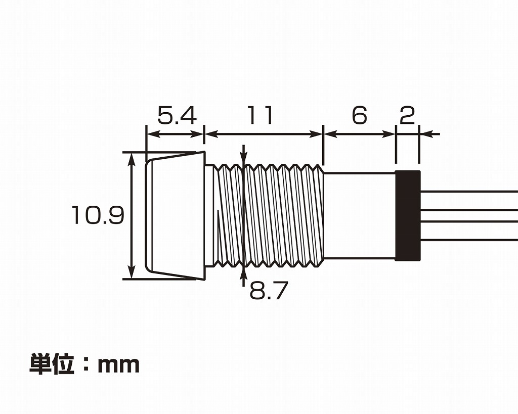 キタコ KITACO 0901-752-90010 LEDパイロットランプ (K-CONプロ) ブルー 29cm 1個 汎用 メーターパーツ ドレスアップ_画像3