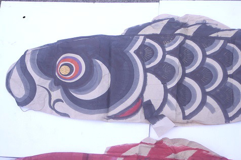 希少な紙製古い鯉のぼり 230cm×63cm _画像2