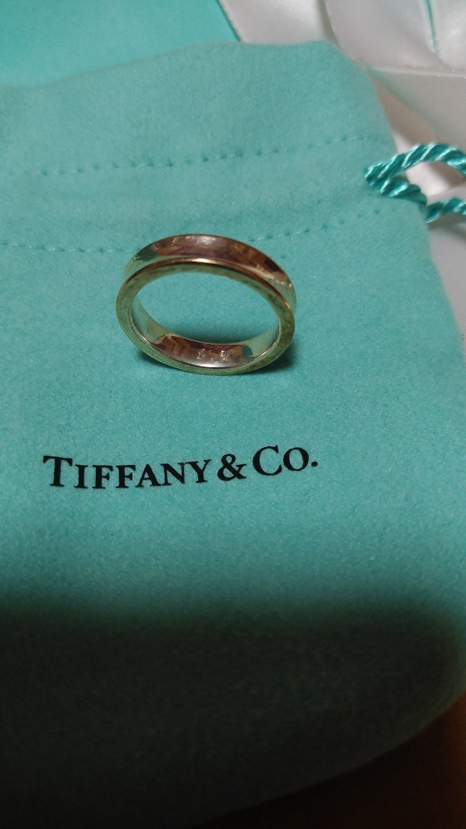 ティファニー 　TIFFANY Co 　リング 指輪 　シルバー 　アクセサリー　ナローリング 　Tiffany　9号　イニシャル刻印有り_画像4