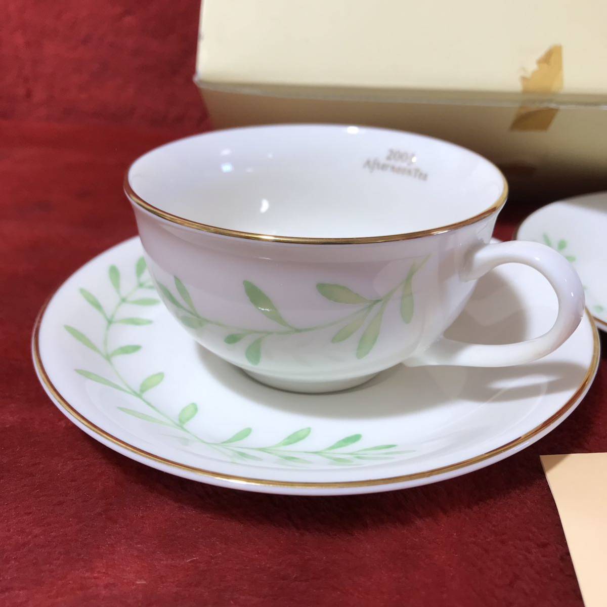 C362 Afternoon Tea アフタヌーンティー カップ＆ソーサー ペアセット 箱入り 未使用保管品 2003年_画像2