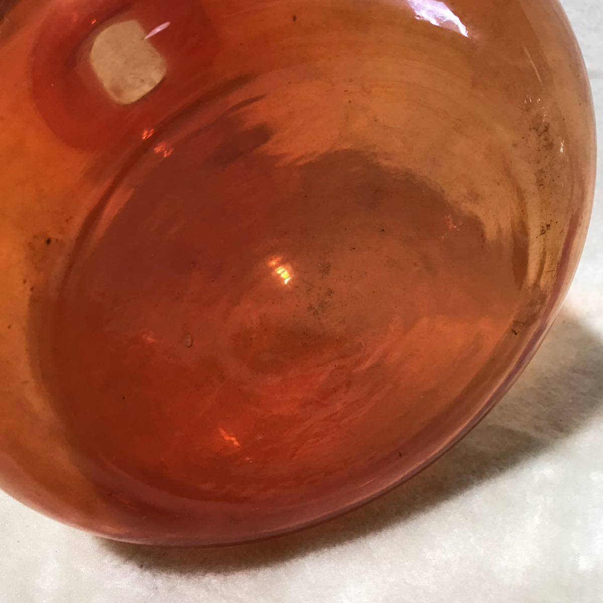 C509 昭和レトロ ガラス瓶 気泡あり レトロ可愛い ガラス製 古硝子 インテリア オブジェ 花入 花瓶_画像3