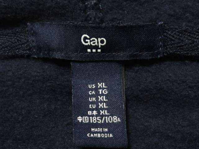 【美品】 GAP ギャップ ロゴ フーディー size XL ネイビー オーバーサイズ パーカ_画像6