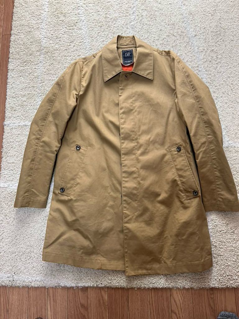 【中古・送料無料】B:MING LIFE STORE BY BEAMS BEAMS 春物ステンカラーコート 色:カーキ サイズ:XL _画像1