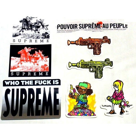 19SS Supreme Sticker Set ステッカー 8枚 セット Andy Howell Molotov Kid Suzie Switchblade Toy Uzi Headline Riders アンディハウエルの画像1