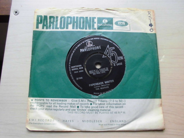 ビートルズ☆PAPERBACK WRITER 英国EP R5452 RAREスタンパー_画像1