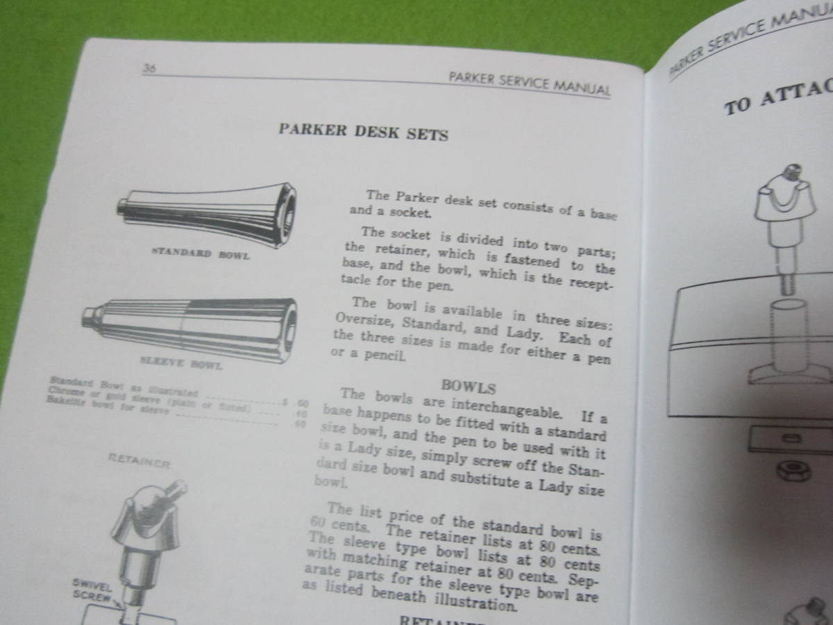 希少　洋書　Parker Pen Repair Manual No. 5115　パーカーペン　リペアマニュアル　万年筆　修理　他_画像7