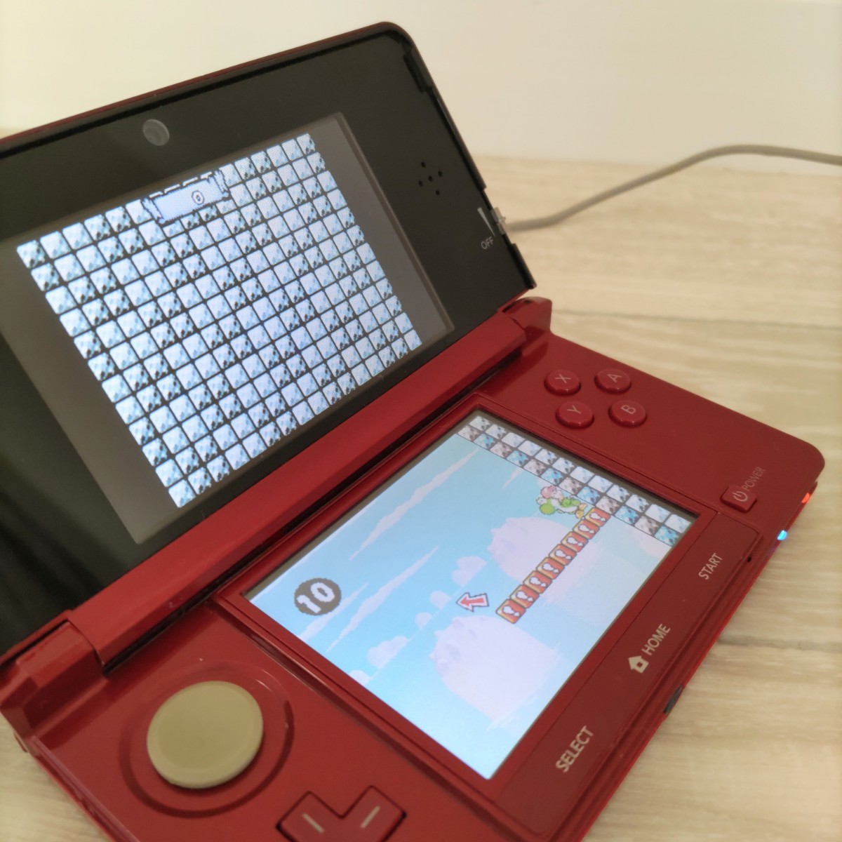 動作品 Nintendo 3DS フレアレッド 本体 任天堂_画像10