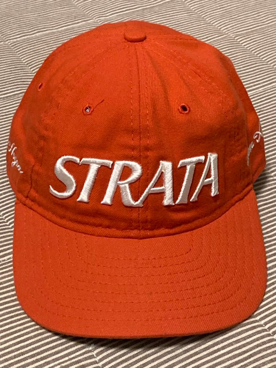 ビンテージ NEW ERA × STRATA × Ben Horgan キャップ　Vintage オレンジ系　ゴルフ　ユニセックス