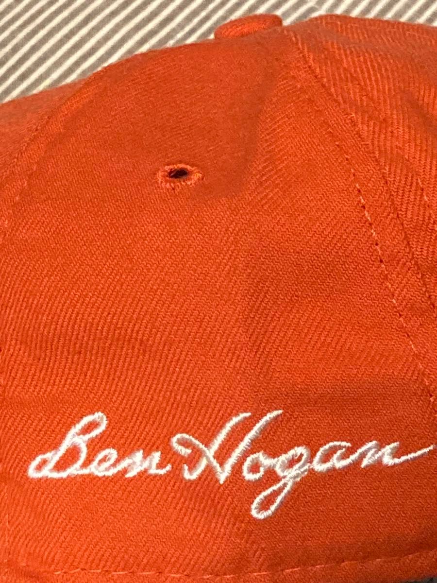 ビンテージ NEW ERA × STRATA × Ben Horgan キャップ　Vintage オレンジ系　ゴルフ　ユニセックス