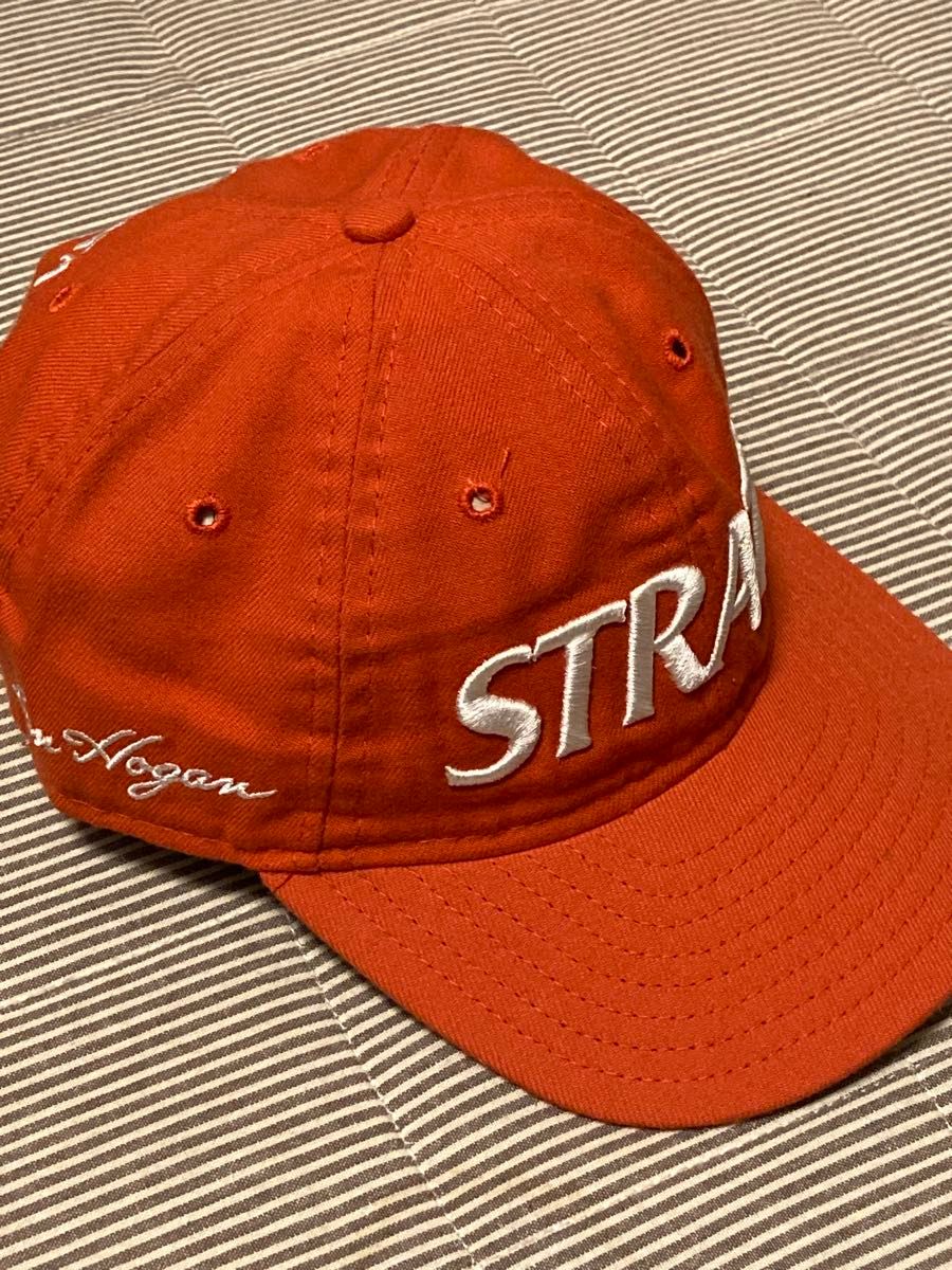 ビンテージ NEW ERA × STRATA × Ben Horgan キャップ　Vintage オレンジ系　ゴルフ　ユニセックス