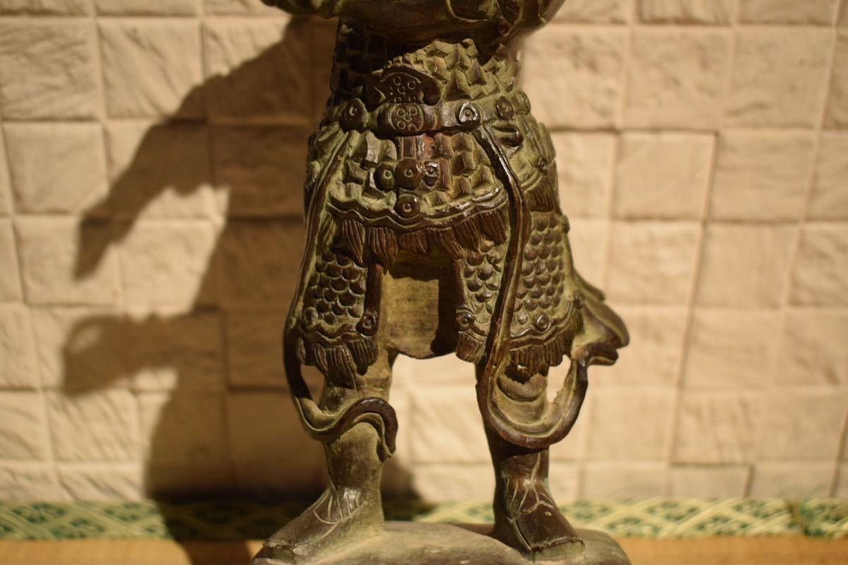 【GE】E55【コレクター所蔵品】時代 銅人物置物/中国古玩 中国美術 骨董品 時代品 美術品 古美術品 銅器_画像7