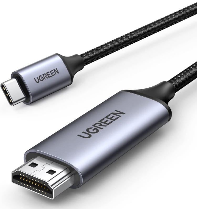 UGREEN USB C HDMI 変換ケーブル 4K@60Hz/2m Thunderbolt 3 ナイロン編み MacBook Air Pro/Galaxy/Huawei/Surface Go/Chromebook/対応 2M_画像4