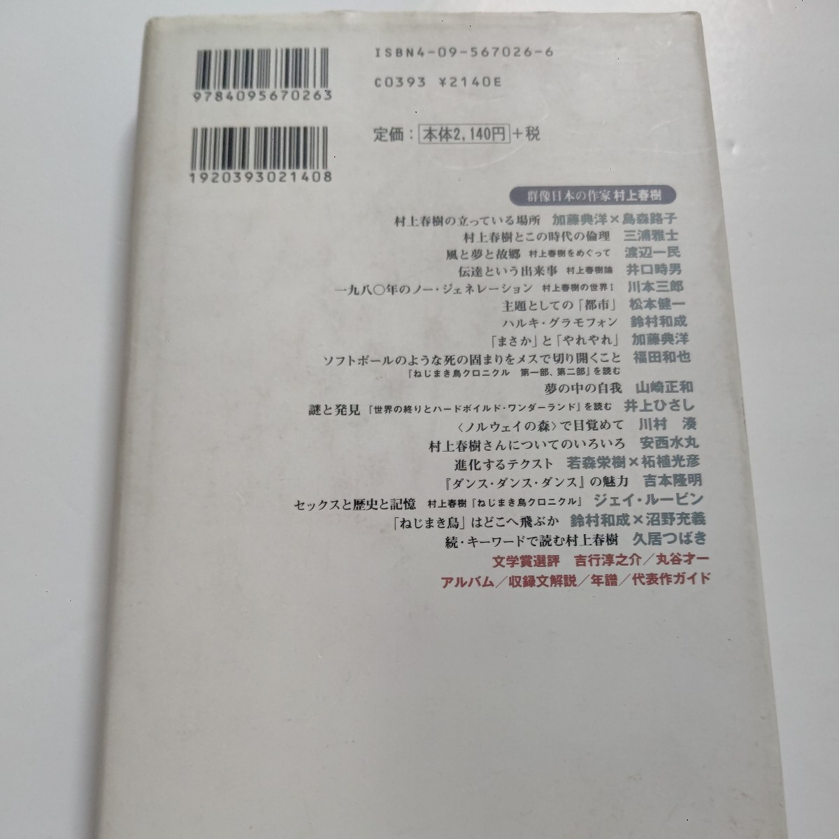 美品 群像日本の作家 村上春樹 作品論、人物論、対談などを収録。文学世界を散歩する 執筆…吉行淳之介 丸谷才一 吉本隆明 川村湊 福田和也_画像3