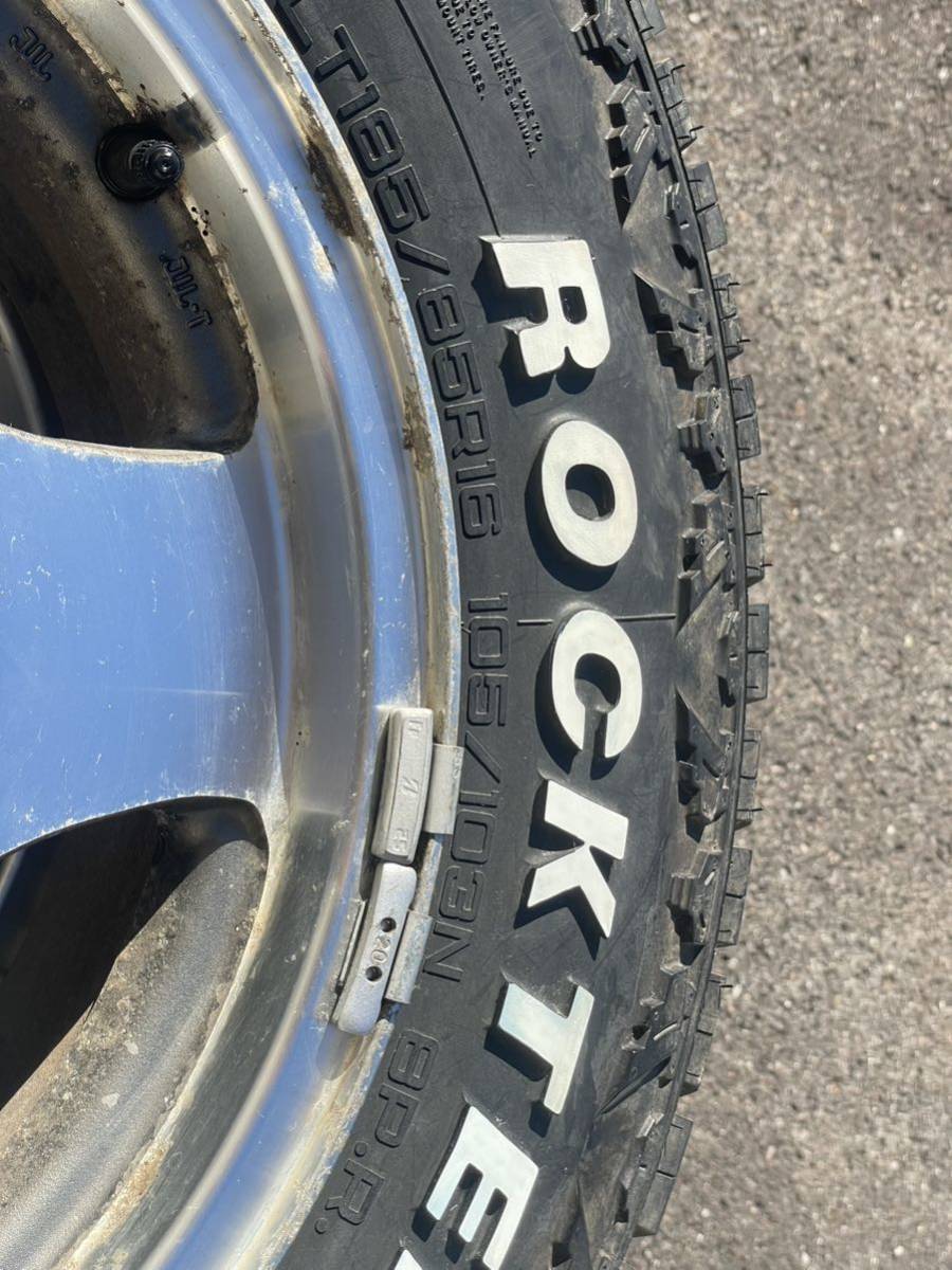 ジムニー バリ山 ALLENCOUNTER 185/85/R16 R/T ROCKTERRAIN (NANKANG) 購入一年以内美品 ホイール付_画像3