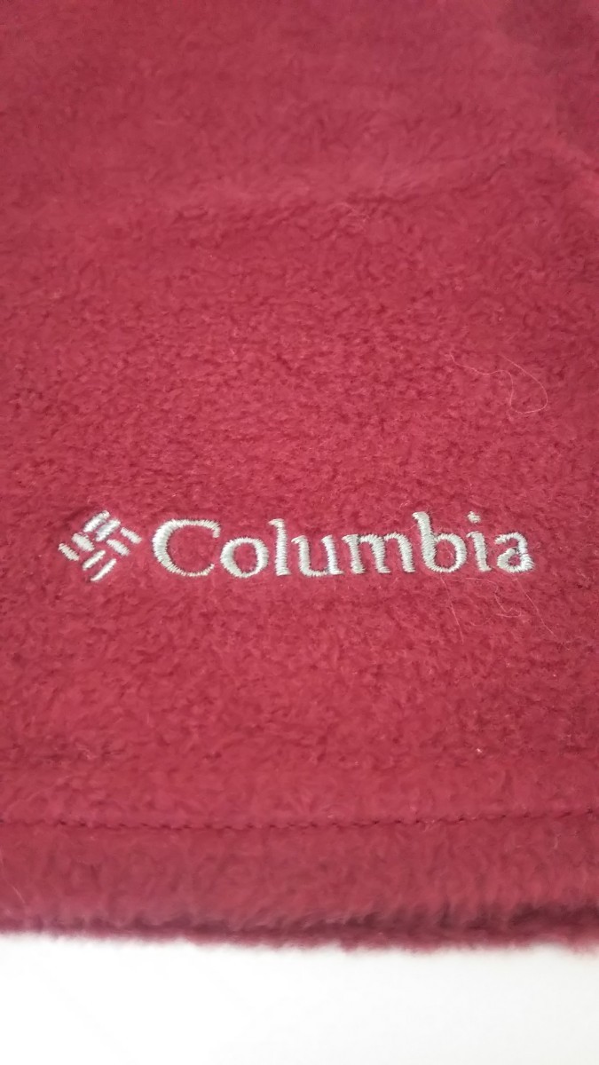 838送料100円 Columbia コロンビア ネックウォーマー 0/S マフラー ユニセックス アウトドア キャンプ 赤 レッド系 メンズ レディース_画像3