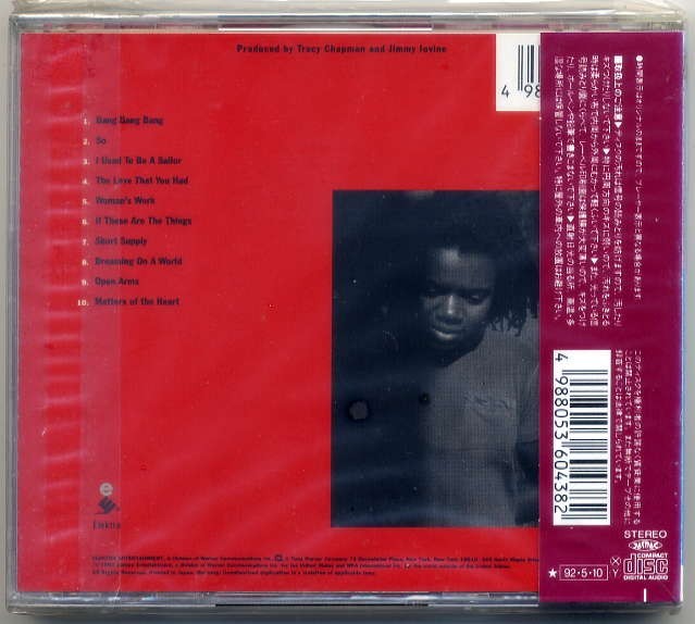 ☆トレイシー・チャップマン Tracy Chapman 「マターズ・オブ・ザ・ハート matters of the heart」 新品 未開封_画像2