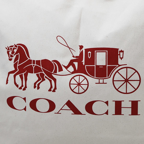 ラスト1点！【新品】◆コーチ COACH◆2022年福袋 トートバッグ エコバッグ ベージュ系 赤ロゴ(中) ★非売品 ※バッグのみ_画像3