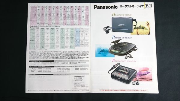 『National/Panasonic(ナショナル/パナソニック)ポータブルオーディオ 総合カタログ 1994年10月』RRQ-SX7/RQ-SX5/RQ-SX3/RQ-S30/RQ-S75H_画像1