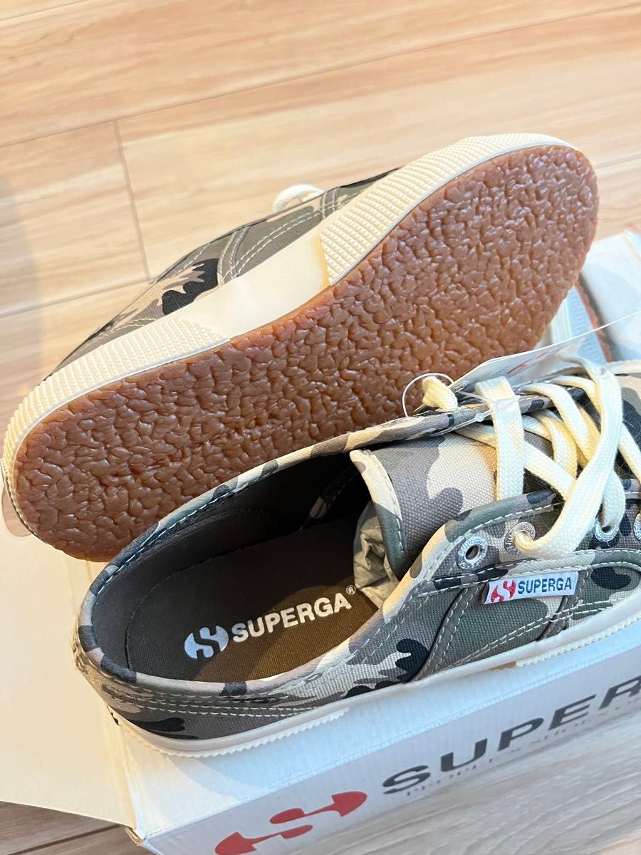 新品　SUPERGA スペルガ　カモフラ　レディーススニーカー　23㎝