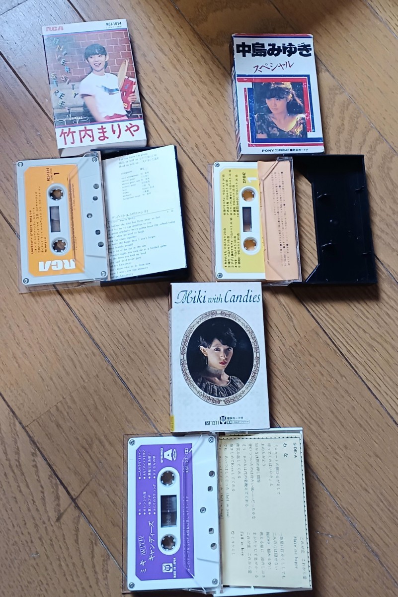  Showa Retro cassette tape Yamaguchi Momoe forest .. Nakajima Miyuki Takeuchi Mariya Candies Miki Nakamura Ayumi Mihara sequence . marine 9 point set 