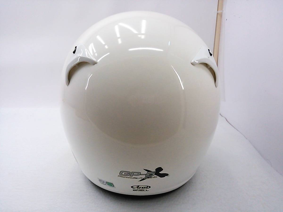 【送料無料】外装良品 希少モデル Arai アライ GP-5X ホワイト Mサイズ 57-58cm スモークシールド付き フルフェイスヘルメット_画像4